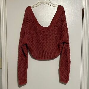 Aeropostale Pink Crew Neck Sweater Knit Long Sleeves